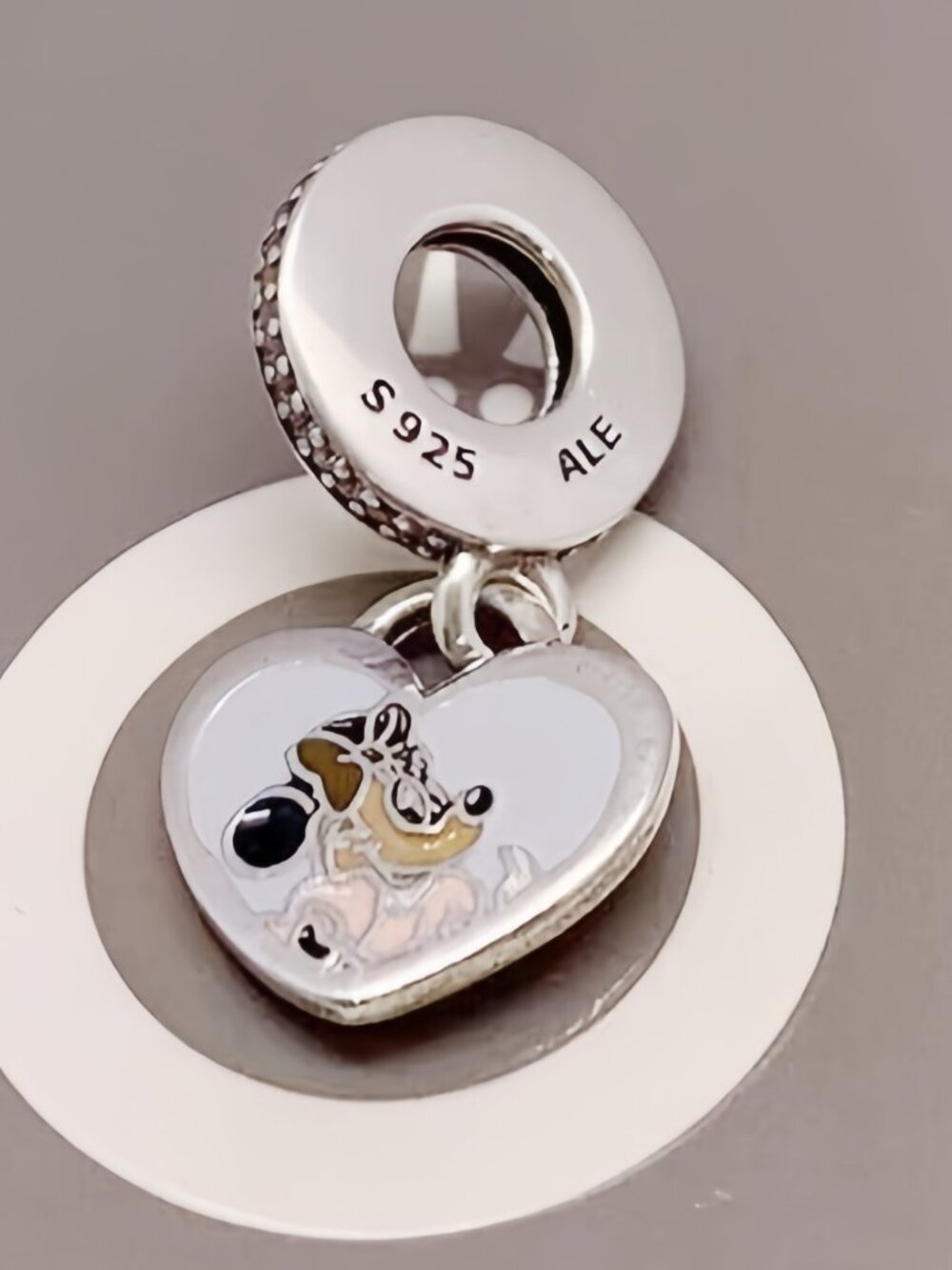 Pandora BFF Besties Heart Dangle Charm S925 Sterling Silver Jewelry